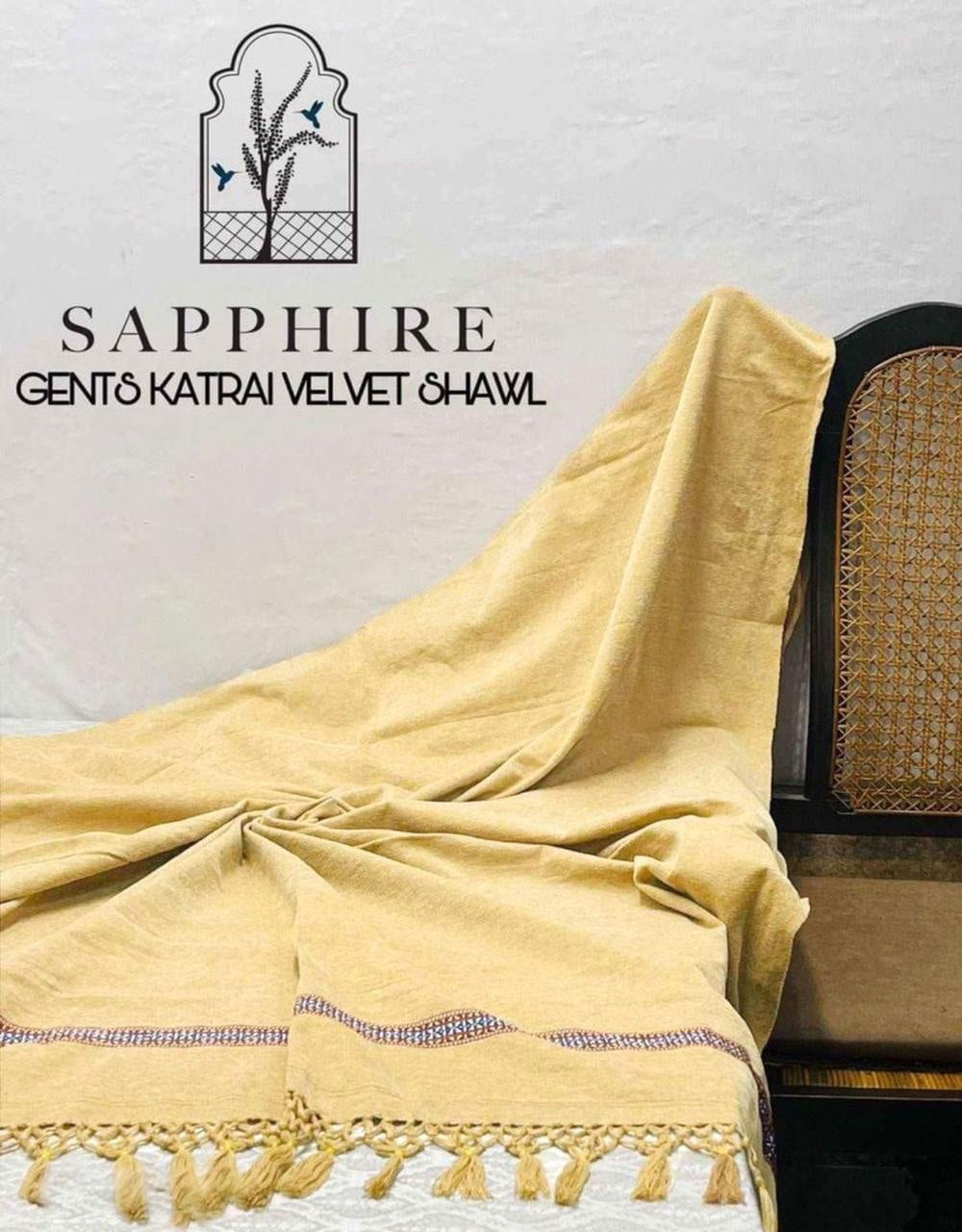 Men Winter Shawl Men by Sapphire Velvet Shawl